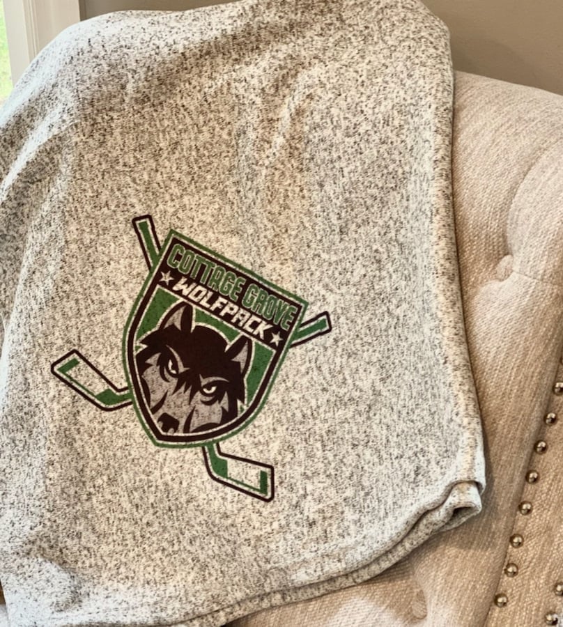 Cottage Grove Wolfpack Hockey Sweater Blanket