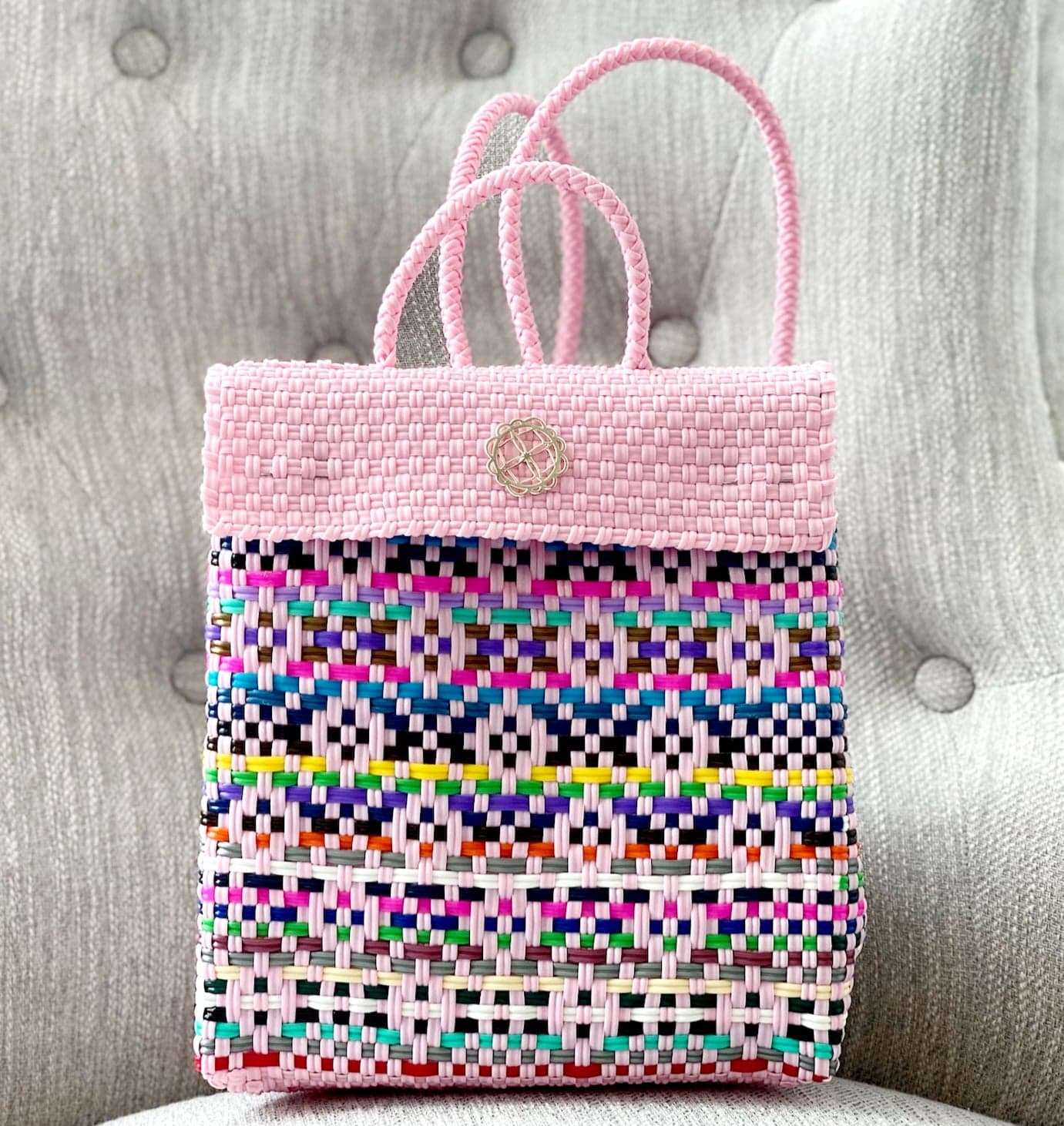 Small Pink Plastic Backpack