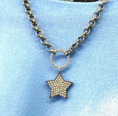 love.vintage Rhinestone Star Necklace