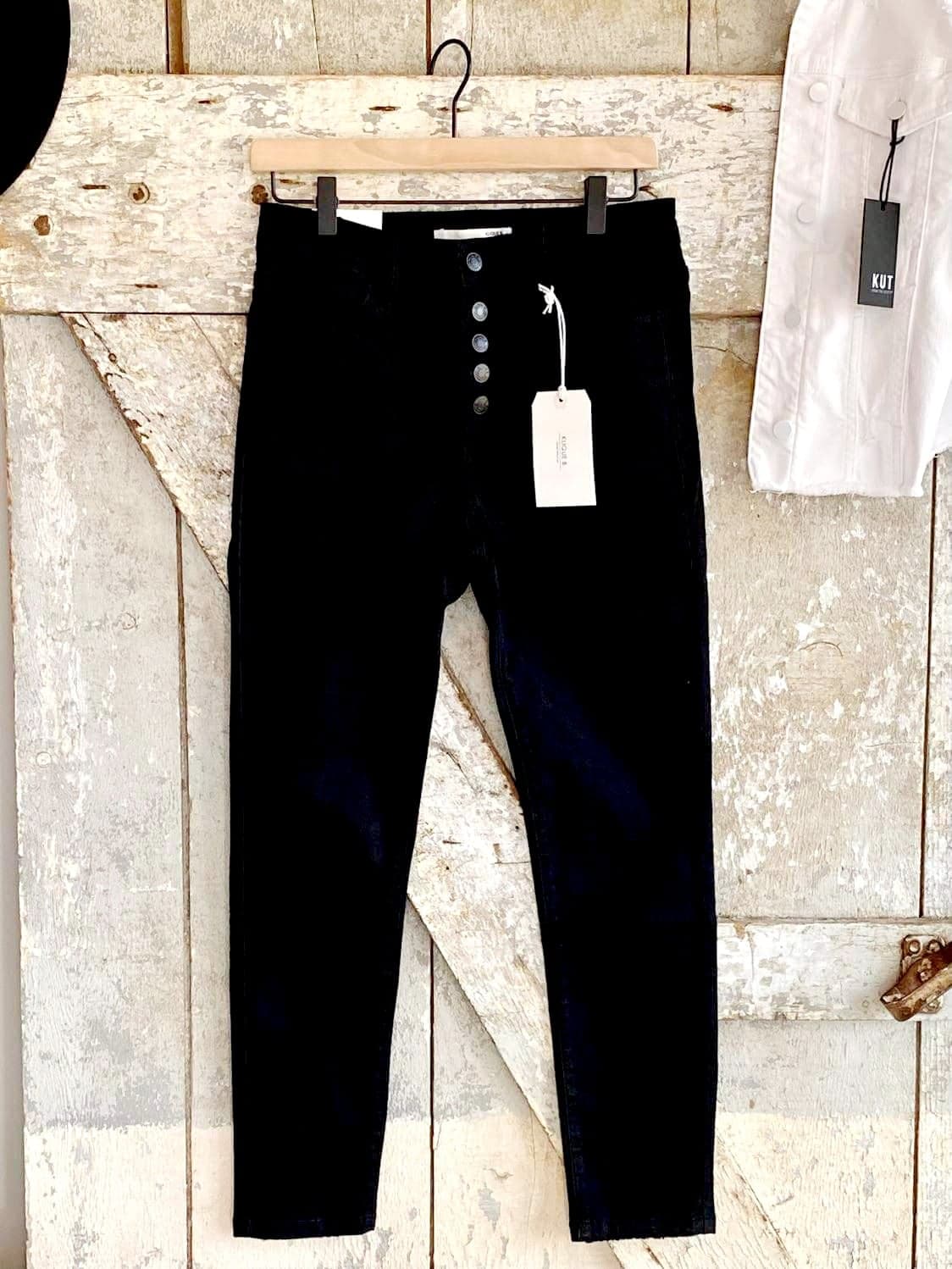 Klique b High Rise Button Up Crop Skinny Jeans