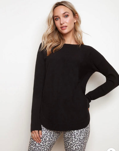 Charlie B Back Lace-Up Detail Sweater