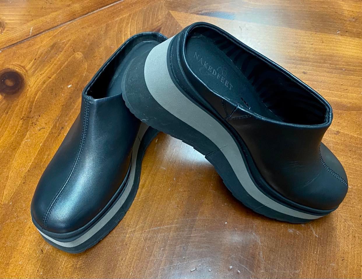 Naked Feet "Coach" Platform Slip On Clog Shoes-Clearance Final Sale