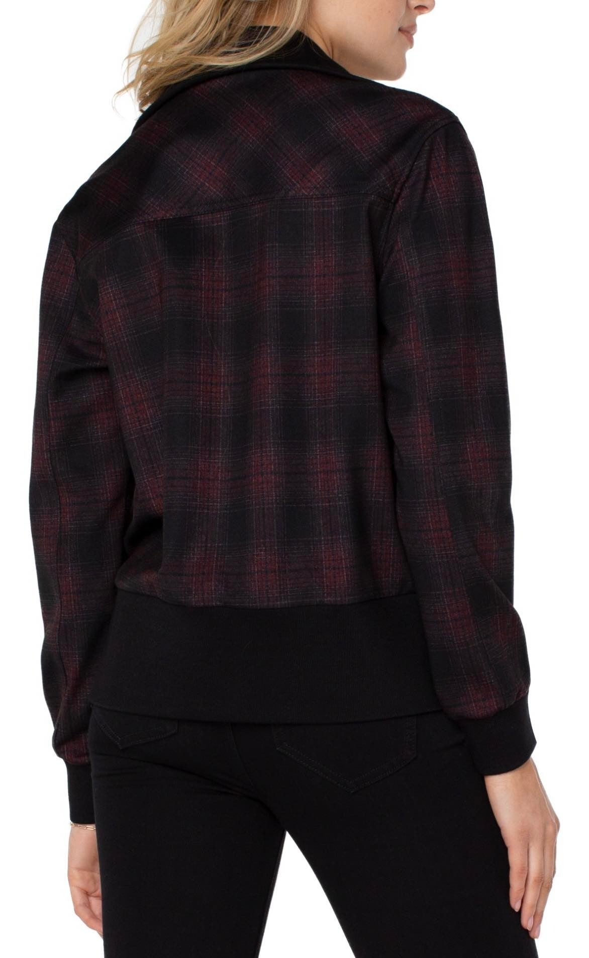 Liverpool Collared plaid Bomber Jacket - Clearance Final Sale