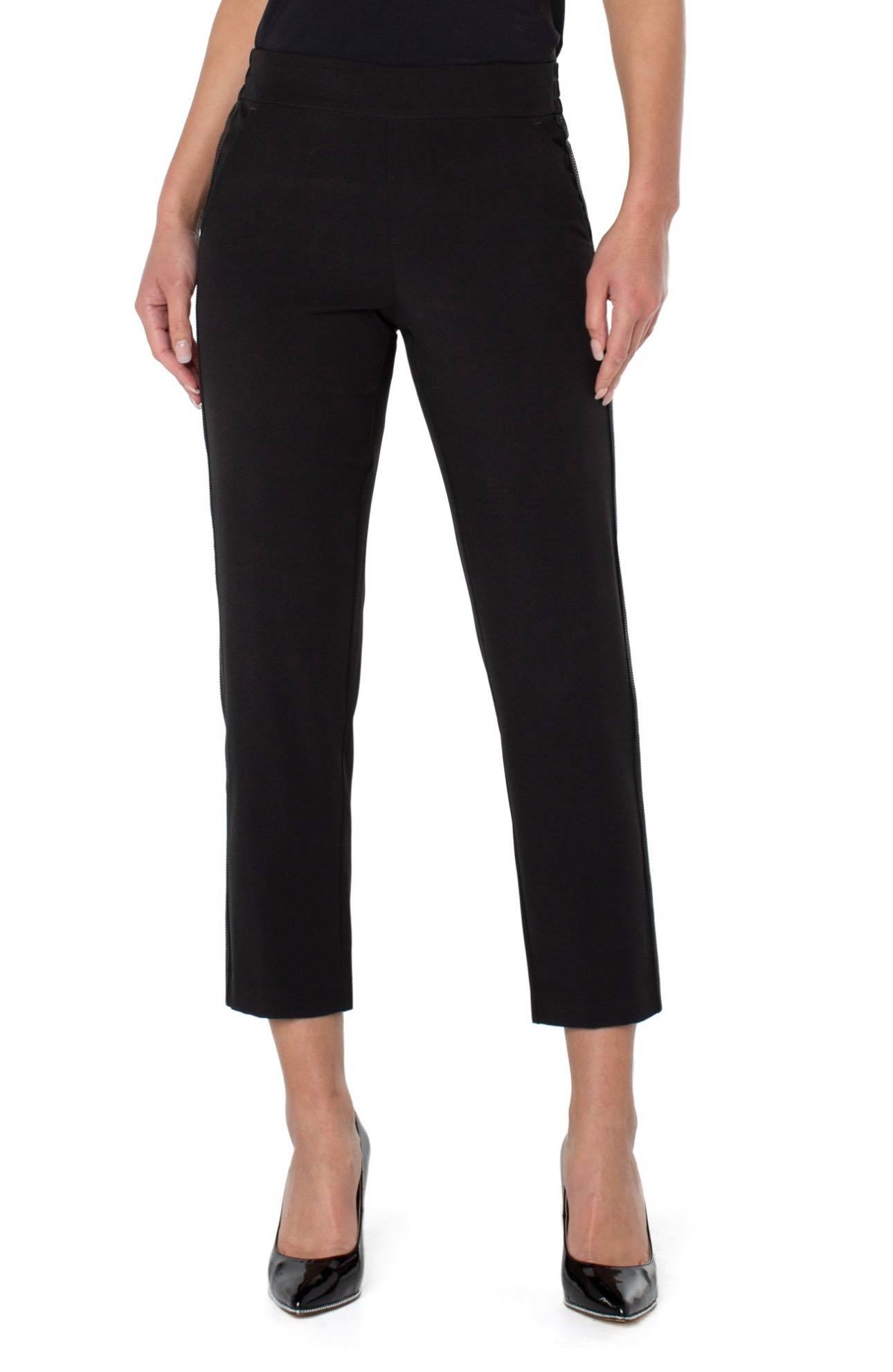 Liverpool Slone Pull On Trouser Shimmer Stripe