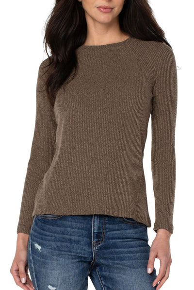 Liverpool Textured Block Knit Top- Clearance Final Sale