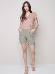 Charlie B Cotton Canvas Cargo Shorts