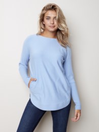 Charlie B Back Lace Up Sweater