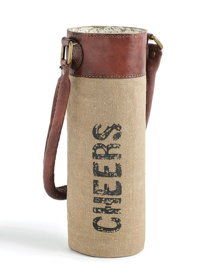 Up-Cycled Canvas Wine Bag