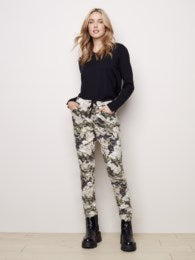 Printed Suede Crinkle Jogger Pants _Clearance Final Sale