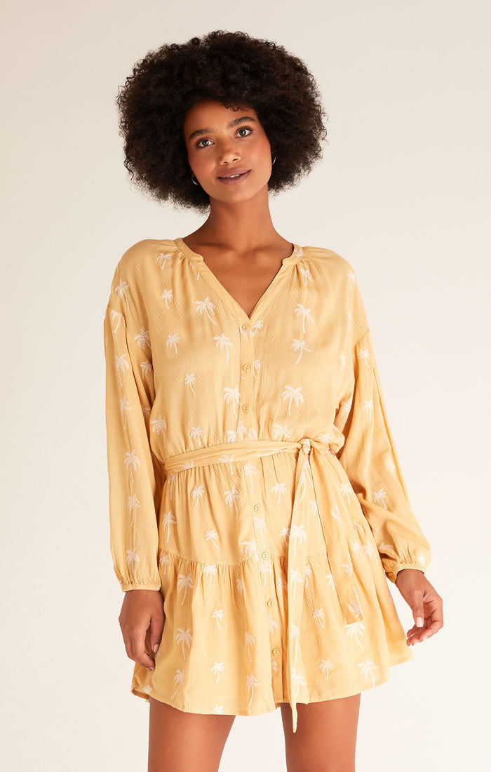 Z-Supply Easy To Love Palm Dress In Wheat
